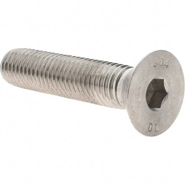 Value Collection - 5/8-11 UNC Hex Socket Drive, 82° Flat Screw - Grade 18-8 Stainless Steel, 3" OAL - Apex Tool & Supply