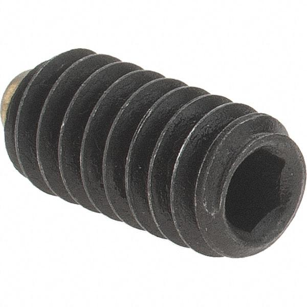 Value Collection - 1/4-20 UNC, 1/2" Length of Thread, Soft Tip Point Set Screw - Grade 8 Alloy Steel - Apex Tool & Supply