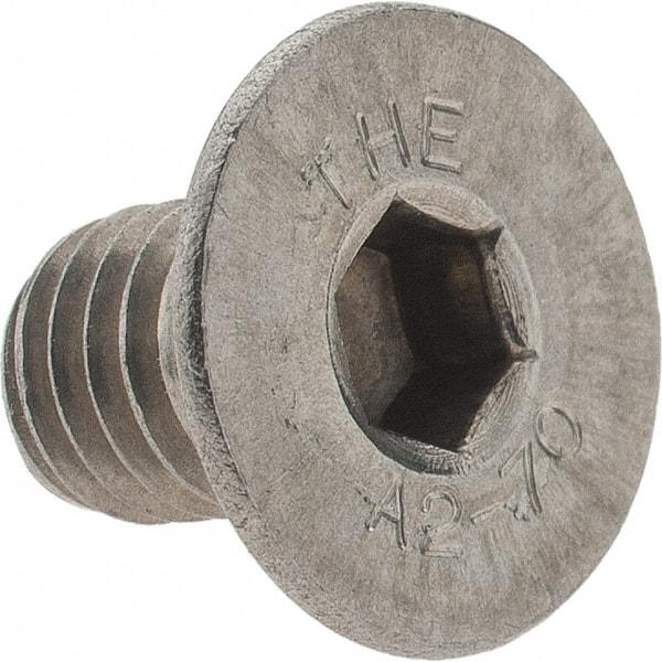 Value Collection - M8x1.25 Metric Coarse Hex Socket Drive, 90° Flat Screw - Grade 18-8 & Austenitic A2 Stainless Steel, Fully Threaded, 12mm OAL - Apex Tool & Supply