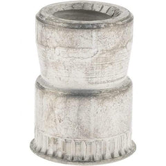Value Collection - #8-32 UNC, Cadmium-Plated, Steel Knurled Rivet Nut Inserts - 0.03" to 0.09" Grip, 1/4" Drill Size, 0.269" Body Diam - Apex Tool & Supply