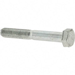 Value Collection - M5x0.80mm Metric Coarse, 35mm Long Hex Head Cap Screw - Partially Threaded, Grade 10.9 Steel, Zinc-Plated Finish, 8mm Hex - Apex Tool & Supply