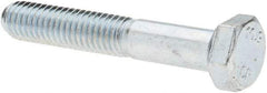 Value Collection - M5x0.80mm Metric Coarse, 30mm Long Hex Head Cap Screw - Partially Threaded, Grade 10.9 Steel, Zinc-Plated Finish, 8mm Hex - Apex Tool & Supply