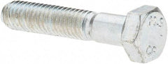 Value Collection - M5x0.80mm Metric Coarse, 25mm Long Hex Head Cap Screw - Fully Threaded, Grade 10.9 Steel, Zinc-Plated Finish, 8mm Hex - Apex Tool & Supply