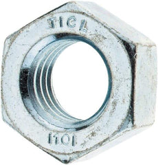 Value Collection - M14x2.00 Metric Coarse Steel Right Hand Hex Nut - 22mm Across Flats, 11mm High, Zinc-Plated Finish - Apex Tool & Supply
