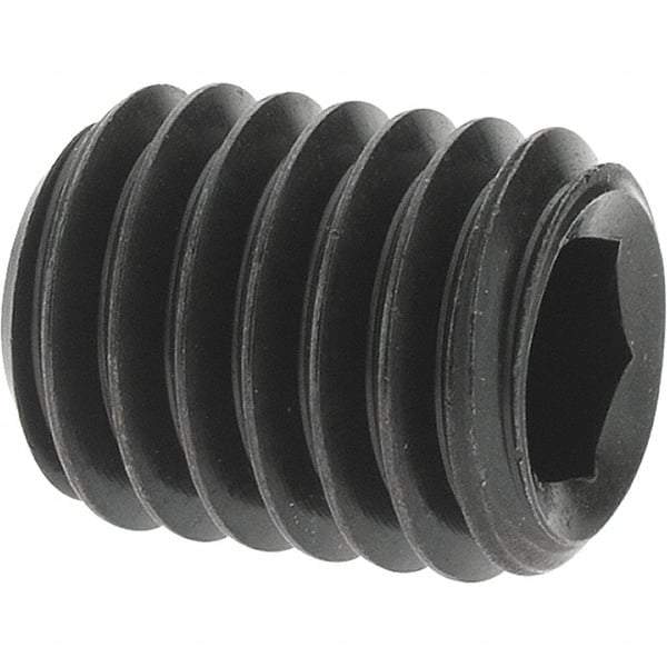 Value Collection - M8x1.25 Metric Coarse, 10mm OAL, Cup Point Set Screw - Grade 14.9 (45H) Alloy Steel, 4mm Key - Apex Tool & Supply
