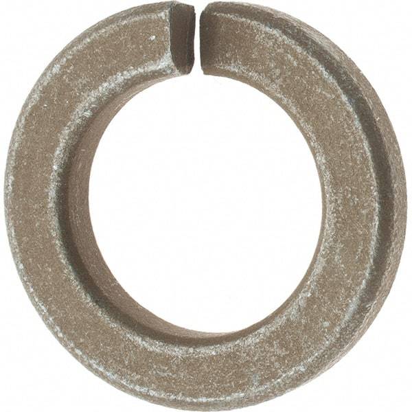 Value Collection - 1", 1/4" Thick Split Lock Washer - AISI 4037 Alloy Steel, Zinc Yellow Dichromate Finish, 1.003" Min ID, 1.024" Max ID, 1.656" Max OD - Apex Tool & Supply