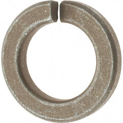 Value Collection - 1", 1/4" Thick Split Lock Washer - AISI 4037 Alloy Steel, Zinc Yellow Dichromate Finish, 1.003" Min ID, 1.024" Max ID, 1.656" Max OD - Apex Tool & Supply