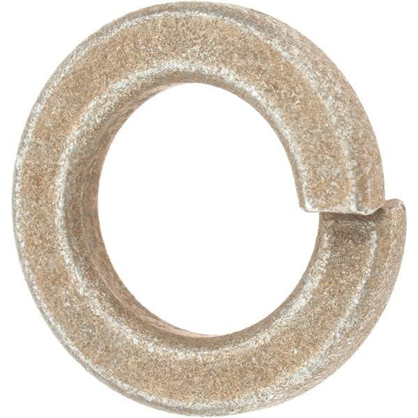 Value Collection - 5/8", 0.156" Thick Split Lock Washer - AISI 4037 Alloy Steel, Zinc Yellow Dichromate Finish, 0.628" Min ID, 0.641" Max ID, 1.073" Max OD - Apex Tool & Supply