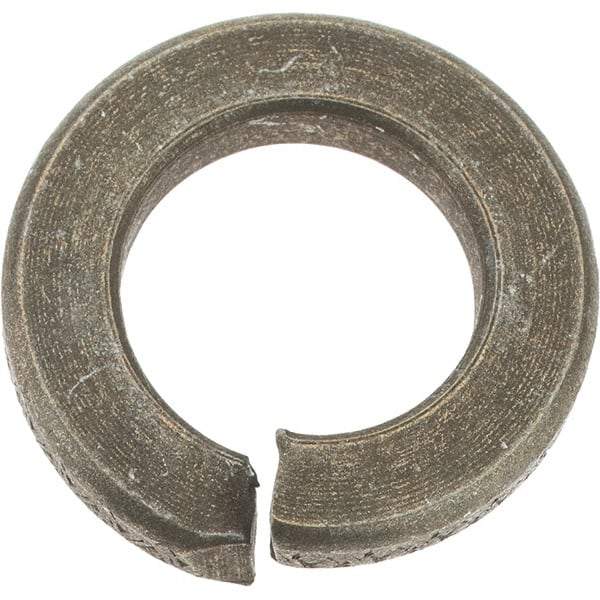 Value Collection - 9/16", 0.141" Thick Split Lock Washer - AISI 4037 Alloy Steel, Zinc Yellow Dichromate Finish, 0.564" Min ID, 0.574" Max ID, 0.965" Max OD - Apex Tool & Supply