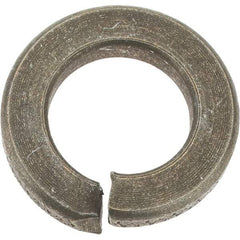 Value Collection - 9/16", 0.141" Thick Split Lock Washer - AISI 4037 Alloy Steel, Zinc Yellow Dichromate Finish, 0.564" Min ID, 0.574" Max ID, 0.965" Max OD - Apex Tool & Supply