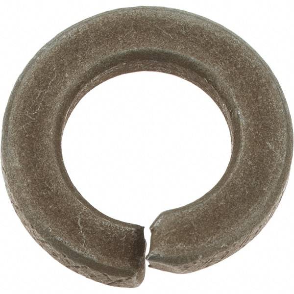 Value Collection - 7/16", 0.109" Thick Split Lock Washer - AISI 4037 Alloy Steel, Zinc Yellow Dichromate Finish, 0.44" Min ID, 0.45" Max ID, 0.776" Max OD - Apex Tool & Supply