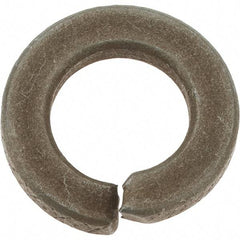 Value Collection - 7/16", 0.109" Thick Split Lock Washer - AISI 4037 Alloy Steel, Zinc Yellow Dichromate Finish, 0.44" Min ID, 0.45" Max ID, 0.776" Max OD - Apex Tool & Supply