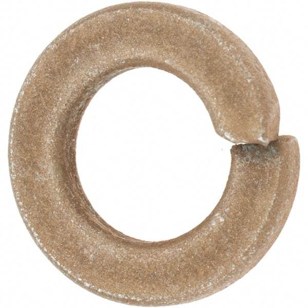 Value Collection - 3/8", 0.094" Thick Split Lock Washer - AISI 4037 Alloy Steel, Zinc Yellow Dichromate Finish, 0.377" Min ID, 0.385" Max ID, 0.68" Max OD - Apex Tool & Supply
