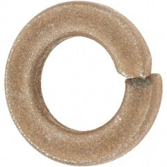 Value Collection - 3/8", 0.094" Thick Split Lock Washer - AISI 4037 Alloy Steel, Zinc Yellow Dichromate Finish, 0.377" Min ID, 0.385" Max ID, 0.68" Max OD - Apex Tool & Supply