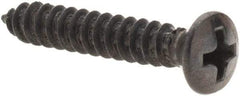 Value Collection - #8 Oval Head Phillips Sheet Metal Screw - Steel, 1" OAL, Grade 2 - Apex Tool & Supply