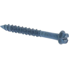Value Collection - 1/4" Diam, 2-1/4" Length Under Head, Hex Drive, Concrete Screw & Masonry Fastener - Apex Tool & Supply