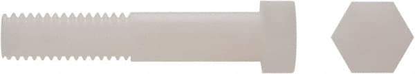 Electro Hardware - 1/2-13, 1-3/4" Long Hex Head Cap Screw - Partially Threaded, Grade 6/6 Nylon, Uncoated - Apex Tool & Supply