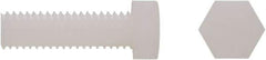 Electro Hardware - 5/16-18 UNC, 1-1/4" Length Under Head Hex Head Cap Screw - Partially Threaded, Grade 6/6 Nylon, Uncoated, 9/16" Hex - Apex Tool & Supply
