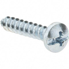 Value Collection - #10 Pan Head Slotted Phillips Sheet Metal Screw - Steel, 1" Length Under Head, Grade 2 - Apex Tool & Supply