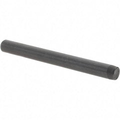 Value Collection - 1/4" Diam x 2-1/2" Pin Length Grade 8 Alloy Steel Standard Dowel Pin - Bright Finish, C 47-58 & C 60 (Surface) Hardness, 14,720 Lb (Double Shear), 7,360 Lb (Single Shear) Breaking Strength, 1 Beveled & 1 Rounded End - Apex Tool & Supply