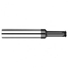 0.0980″ Cutter Diameter × 0.5000″ (1/2″) Reach Carbide Single Form #6 Thread Milling Cutter, 4 Flutes, Amorphous Diamond Coated - Apex Tool & Supply
