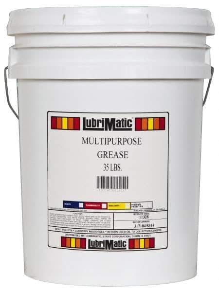 LubriMatic - 35 Lb Drum Lithium General Purpose Grease - Black, 350°F Max Temp, NLGIG 1-1/2, - Apex Tool & Supply