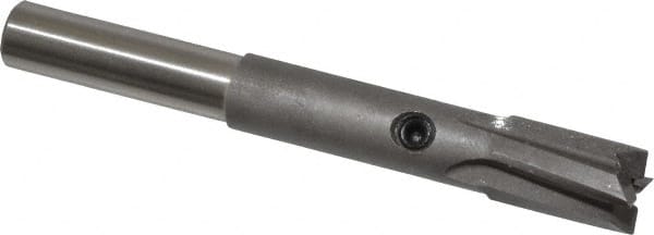 Made in USA - 5/16" Diam, 1/4" Shank, Diam, 4 Flutes, Straight Shank, Interchangeable Pilot Counterbore - Apex Tool & Supply