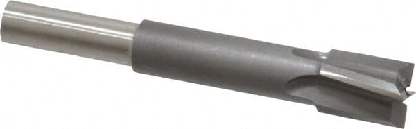 Made in USA - 3/8" Diam, 1/4" Shank, Diam, 4 Flutes, Straight Shank, Interchangeable Pilot Counterbore - Apex Tool & Supply