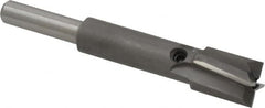Made in USA - 15/32" Diam, 1/4" Shank, Diam, 4 Flutes, Straight Shank, Interchangeable Pilot Counterbore - Apex Tool & Supply