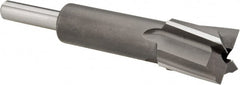 Made in USA - 11/16" Diam, 1/4" Shank, Diam, 4 Flutes, Straight Shank, Interchangeable Pilot Counterbore - Apex Tool & Supply