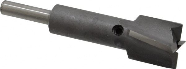 Made in USA - 3/4" Diam, 1/4" Shank, Diam, 4 Flutes, Straight Shank, Interchangeable Pilot Counterbore - Apex Tool & Supply