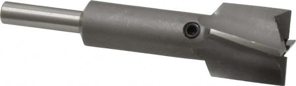 Made in USA - 13/16" Diam, 1/4" Shank, Diam, 4 Flutes, Straight Shank, Interchangeable Pilot Counterbore - Apex Tool & Supply