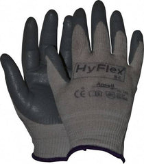 Ansell - Size XS (6) Nitrile Coated X-Static Yarn General Protection Work Gloves - For Static Control, Palm & Fingers Coated, Knit Wrist Cuff, Full Fingered, Gray, Paired - Apex Tool & Supply