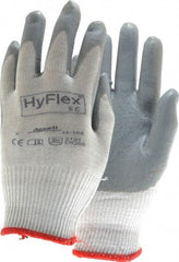 Ansell - Size S (7) Nitrile Coated X-Static Yarn General Protection Work Gloves - For Static Control, Palm & Fingers Coated, Knit Wrist Cuff, Full Fingered, Gray, Paired - Apex Tool & Supply