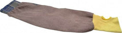 Ansell - Size Universal, Brown Kevlar Welding Sleeve - 22" Long Sleeve, Elastic Opening at Both Ends, Made with Thumb Hole - Apex Tool & Supply