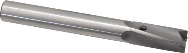 Made in USA - 17/32" Diam, 1/2" Shank, Diam, 4 Flutes, Straight Shank, Interchangeable Pilot Counterbore - Apex Tool & Supply