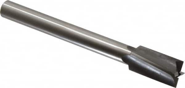 Made in USA - 23/32" Diam, 1/2" Shank, Diam, 4 Flutes, Straight Shank, Interchangeable Pilot Counterbore - Apex Tool & Supply
