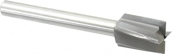Made in USA - 1" Diam, 1/2" Shank, Diam, 4 Flutes, Straight Shank, Interchangeable Pilot Counterbore - Apex Tool & Supply