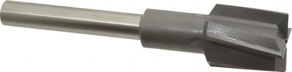 Made in USA - 1-3/16" Diam, 1/2" Shank, Diam, 4 Flutes, Straight Shank, Interchangeable Pilot Counterbore - Apex Tool & Supply