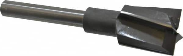 Made in USA - 1-5/16" Diam, 1/2" Shank, Diam, 4 Flutes, Straight Shank, Interchangeable Pilot Counterbore - Apex Tool & Supply