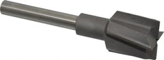 Made in USA - 1-3/8" Diam, 1/2" Shank, Diam, 4 Flutes, Straight Shank, Interchangeable Pilot Counterbore - Apex Tool & Supply
