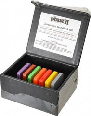 Phase II - 30 HA to 90 HA Hardness, Shore A Scale, Hardness Calibration Test Block Kit - 5-1/2 Inch Long, 4-1/2 Inch Wide, 2-1/2 Inch High, 7 Piece - Apex Tool & Supply