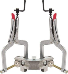 Strong Hand Tools - Fixed Angle, 2 Axes, 8-1/2" Long, 3" Max Capacity, Angle & Corner Clamp - 90° Clamping Angle, 3" Throat Depth - Apex Tool & Supply