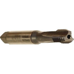 Emuge - #12-28 UNF 2BX 3 Flute TiCN Finish Cobalt Straight Flute Machine Tap - Modified Bottoming, Right Hand Thread, 3.15" OAL, 0.63" Thread Length, Oversize, Through Coolant - Apex Tool & Supply