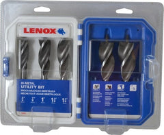 Lenox - 3/4 to 1-1/4", Bright Finish, Bi-Metal Auger Drill Bit Set - Apex Tool & Supply