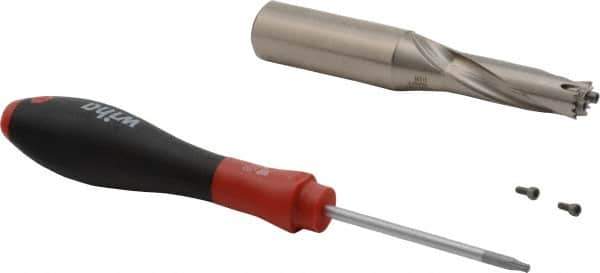 Sumitomo - 13.5 to 14.5mm Diam, 3xD, 2" Max Depth, 3/4" Shank Diam, 2.527" Flute, 4.527" OAL, Replaceable Tip Drill - Series SMD - Apex Tool & Supply