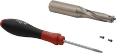 Sumitomo - 13.5 to 14.5mm Diam, 3xD, 2" Max Depth, 3/4" Shank Diam, 2.527" Flute, 4.527" OAL, Replaceable Tip Drill - Series SMD - Apex Tool & Supply