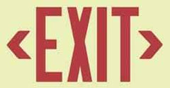 NMC - Exit, Metal Exit Sign - 13" Wide x 7-1/2" High, Glow-in-the-Dark - Apex Tool & Supply
