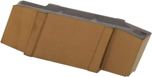Iscar - 200020GIG Grade IC808, 2mm Cutting Width Carbide Grooving Insert - 3mm Max Depth of Cut, Neutral, 0.2mm Corner Radius, TiAlN Finish - Apex Tool & Supply