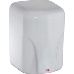ASI-American Specialties, Inc. - 1600 Watt White Finish Electric Hand Dryer - 220-240 Volts, 7.3 Amps, 8-1/16" Wide x 11-19/64" High x 7-5/64" Deep - Apex Tool & Supply